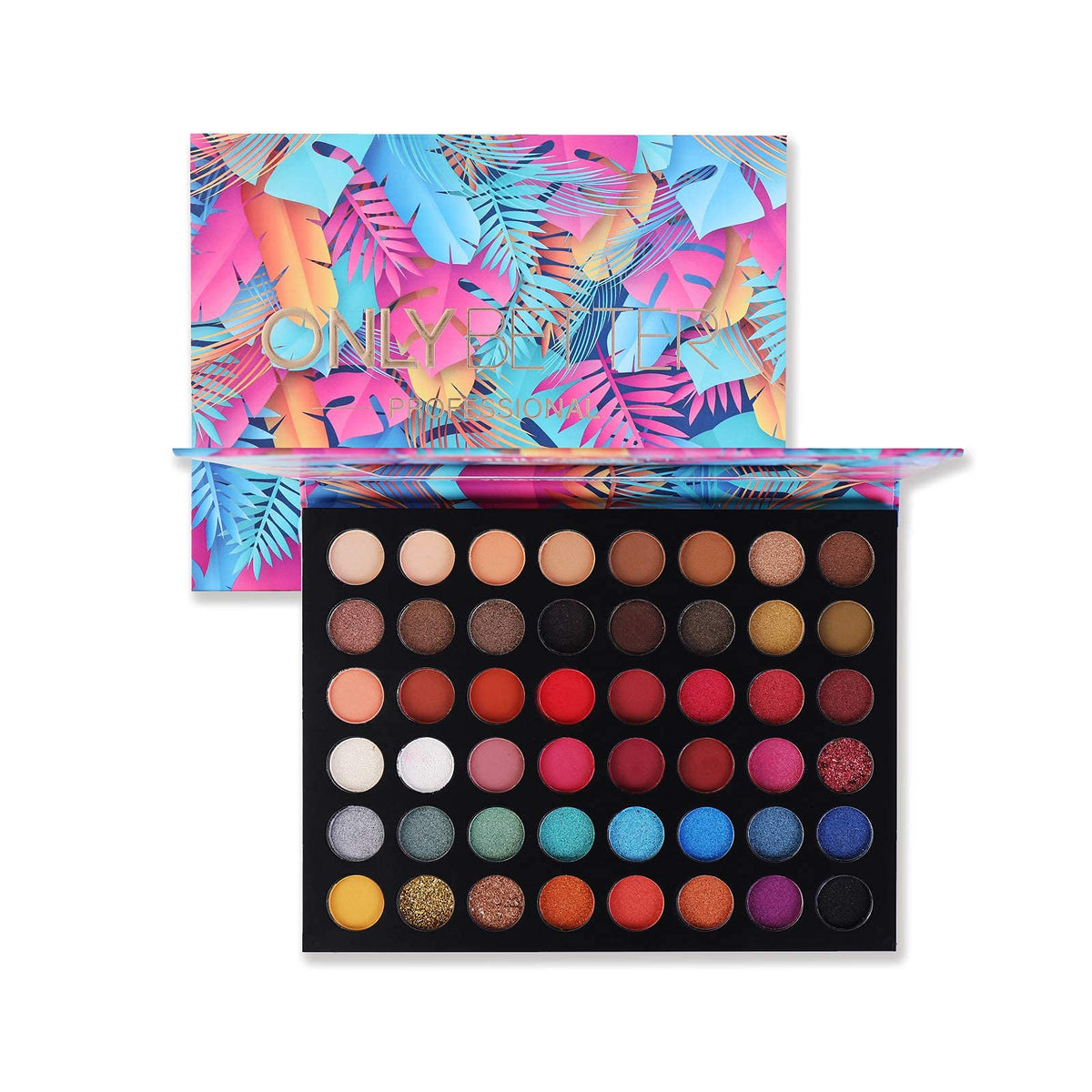 ONLYBETTER Eyeshadow Palette Glitter 48 Colors Bright Colorful Shimmer Eye Shadow Makeup Palette High Pigmented Metallic Color Eye Shadow Powder Easy Beauty & Personal Care ONLYBETTER