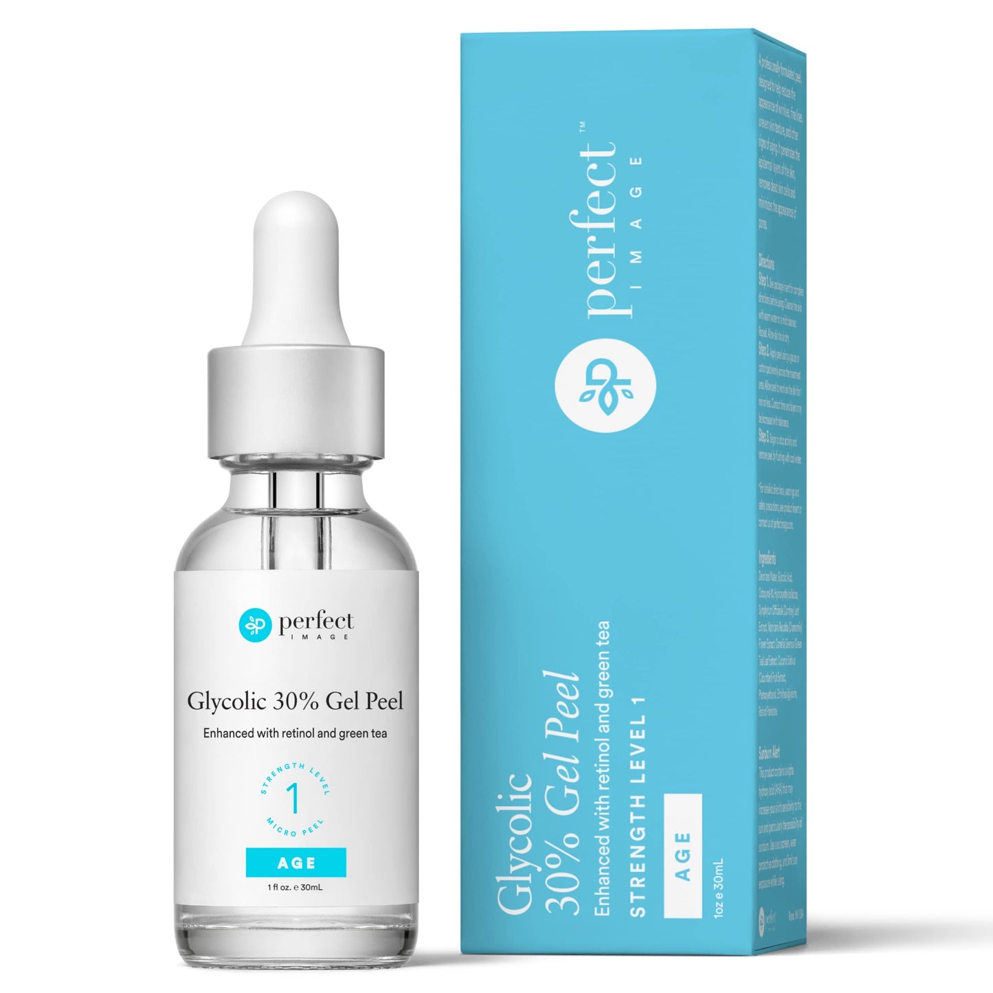 Glycolic Acid 30% Gel Peel - Enhanced with Retinol and Green Tea Extract (Professional Chemical Peel)- 1 fl oz 30mL Beauty & Personal Care Perfect Image