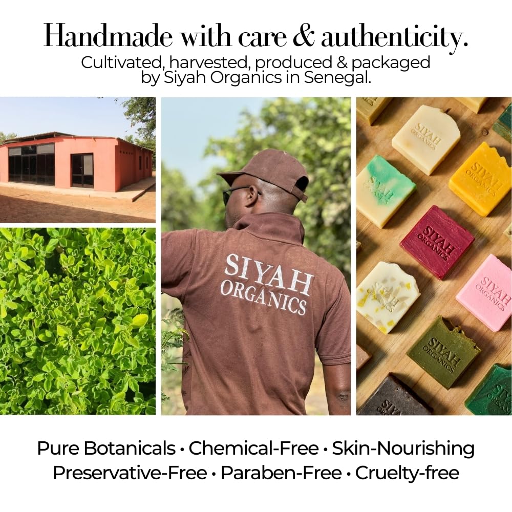 Siyah Organics Bissap Bar Soap - Smoothens Wrinkles & Boosts Radiance, Natural Soap for All Skin Types & Complexions - All-Natural Face & Body Soap Beauty & Personal Care Siyah