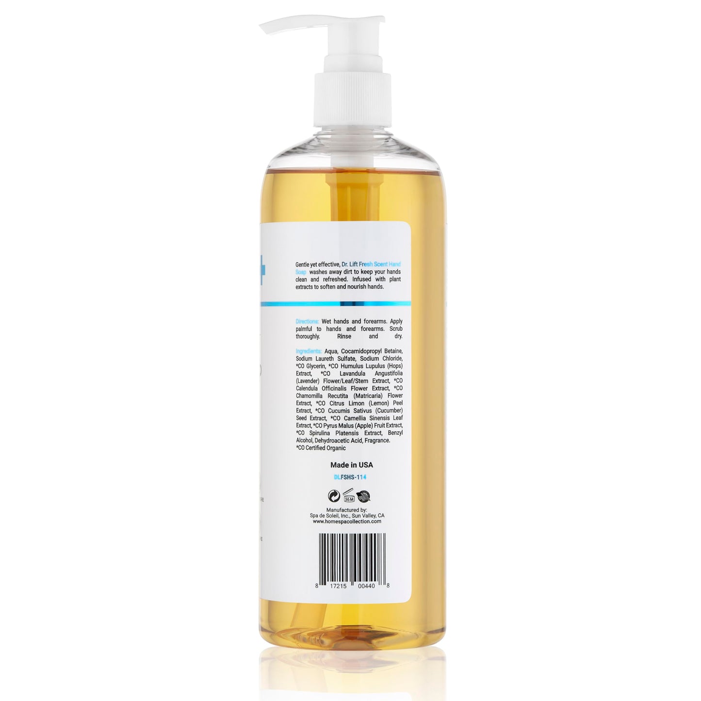 Dr. Lift Hand Soap, Fresh Scent, Moisturizing Liquid Soap With Plant Extracts, Vitamin E, and Cucumber Seed Extract, Gentle and Non Drying Beauty & Personal Care DR. LIFT