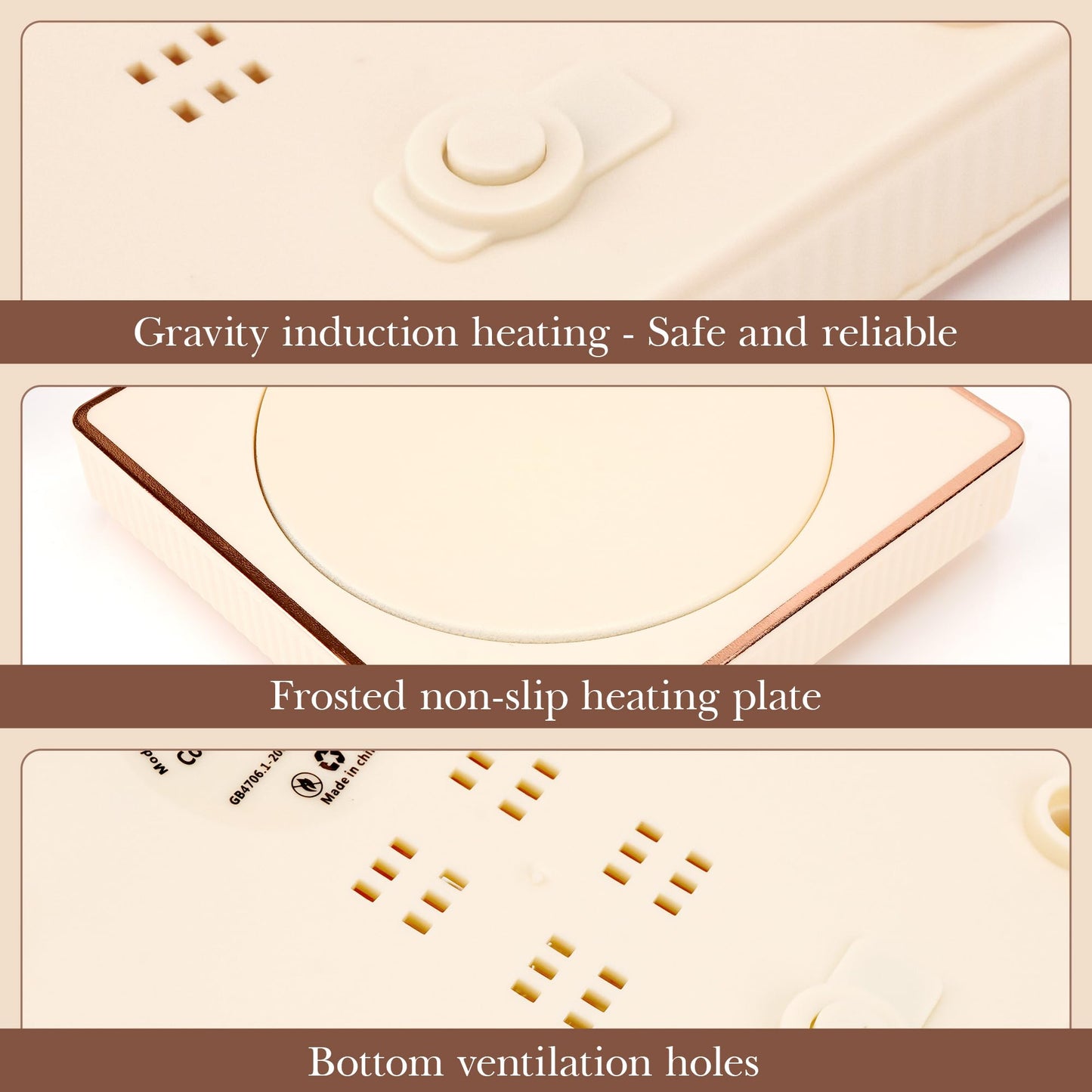 Linkidea Heated Shaving Soap Bowl for Men, Electric Shave Cream Warmer Maintains Warm Temperature, Wet Razor Shave Cream Bowl Accessories (Beige) Beauty and Personal Care Linkidea