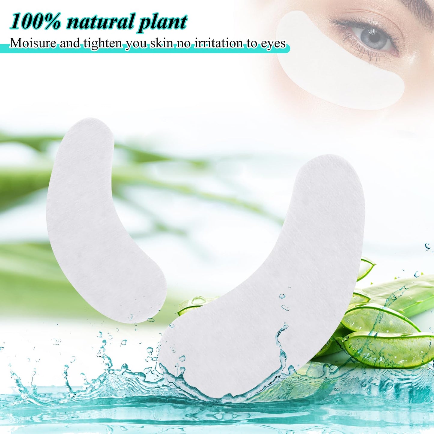 fenshine 100 Pairs Eyelash Extension Eye Pads Lint Free Hydrogel Eye Patches Professional for Lash Extensions Supplies Beauty & Personal Care fenshine