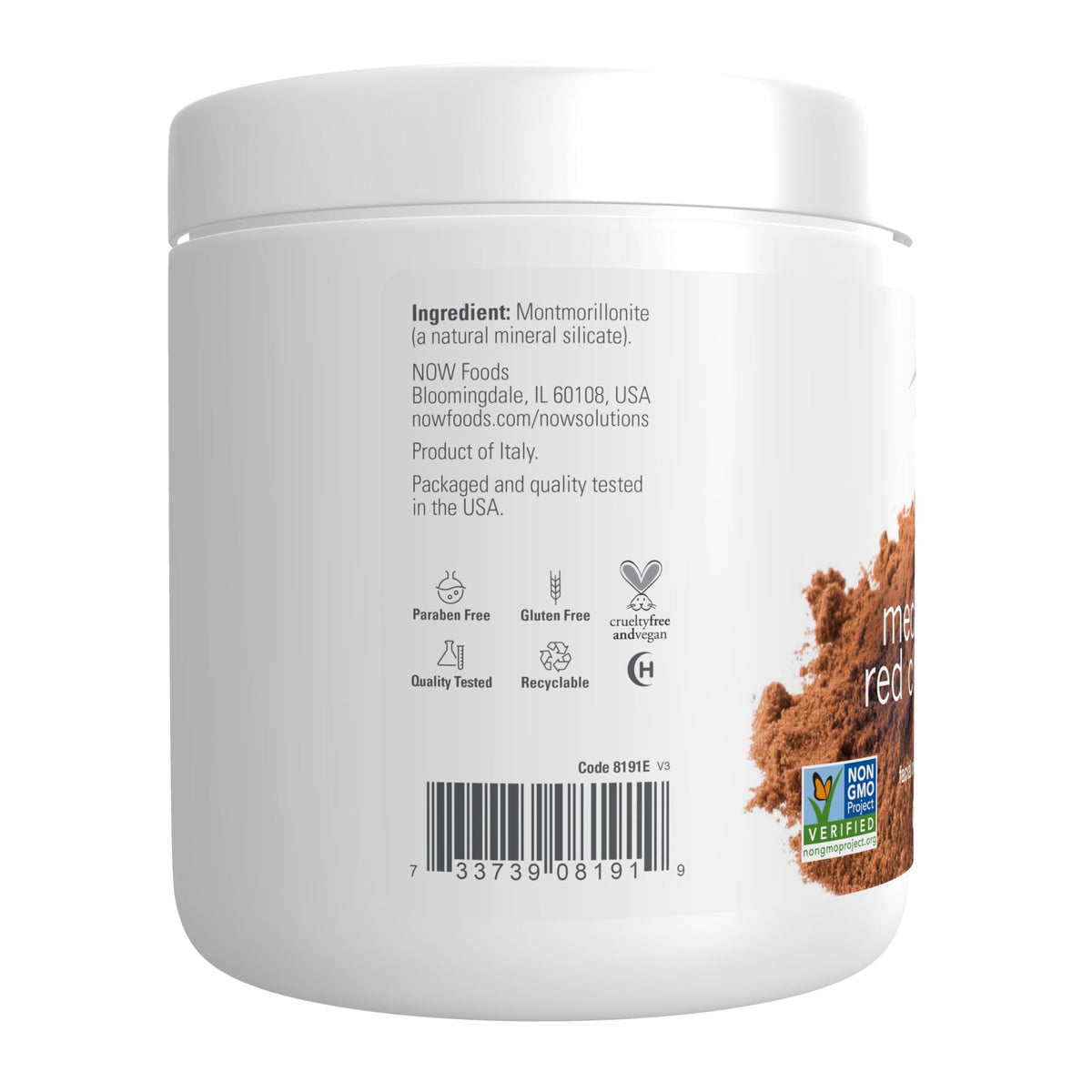 NOW Foods Solutions, Mediterranean Red Clay Powder, Pure Powder for Sensitive Skin Facial Mask, 14-Ounce Beauty & Personal Care NOW Foods