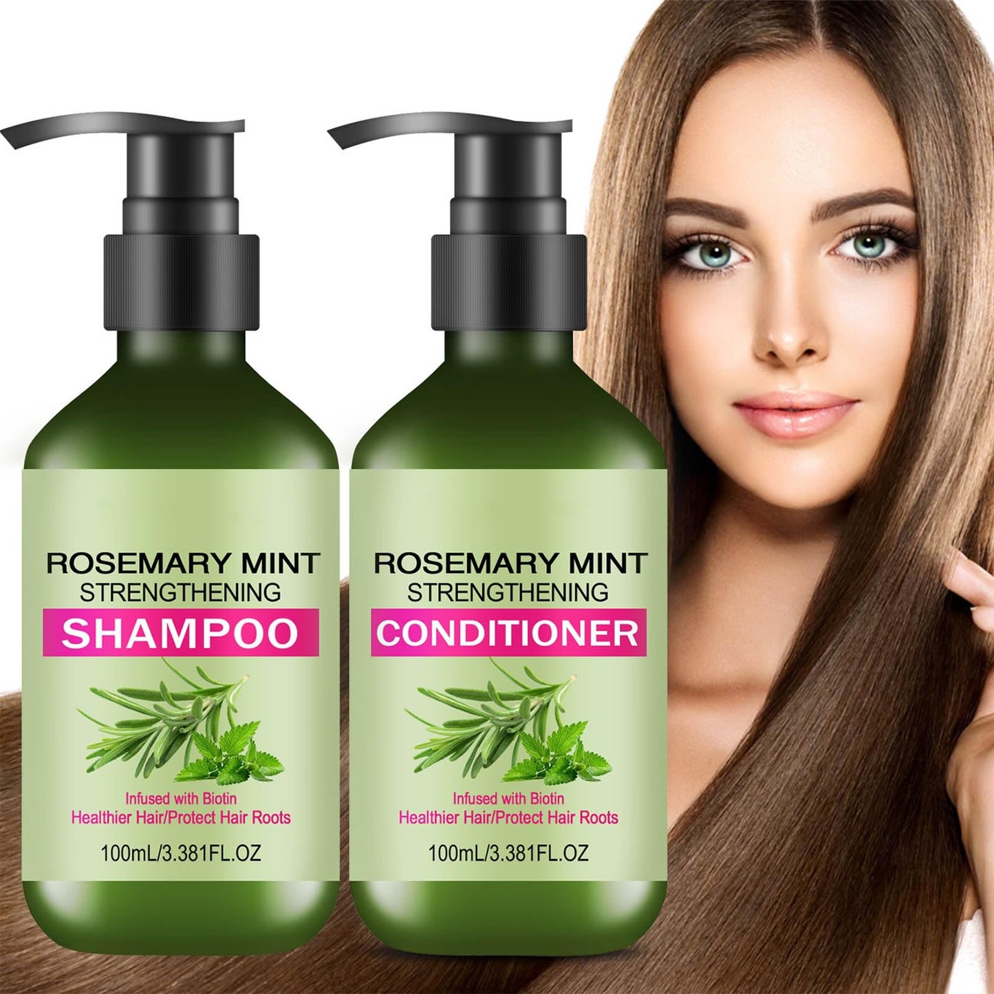 Rosemary Hair Care Shampoo & Conditioner Set, Hair Care Set for All Hair Types, Gentle Cleansing,Moisture Repair,Frizz Control,Shine Boost,Volume Beauty & Personal Care TUOSHITONG