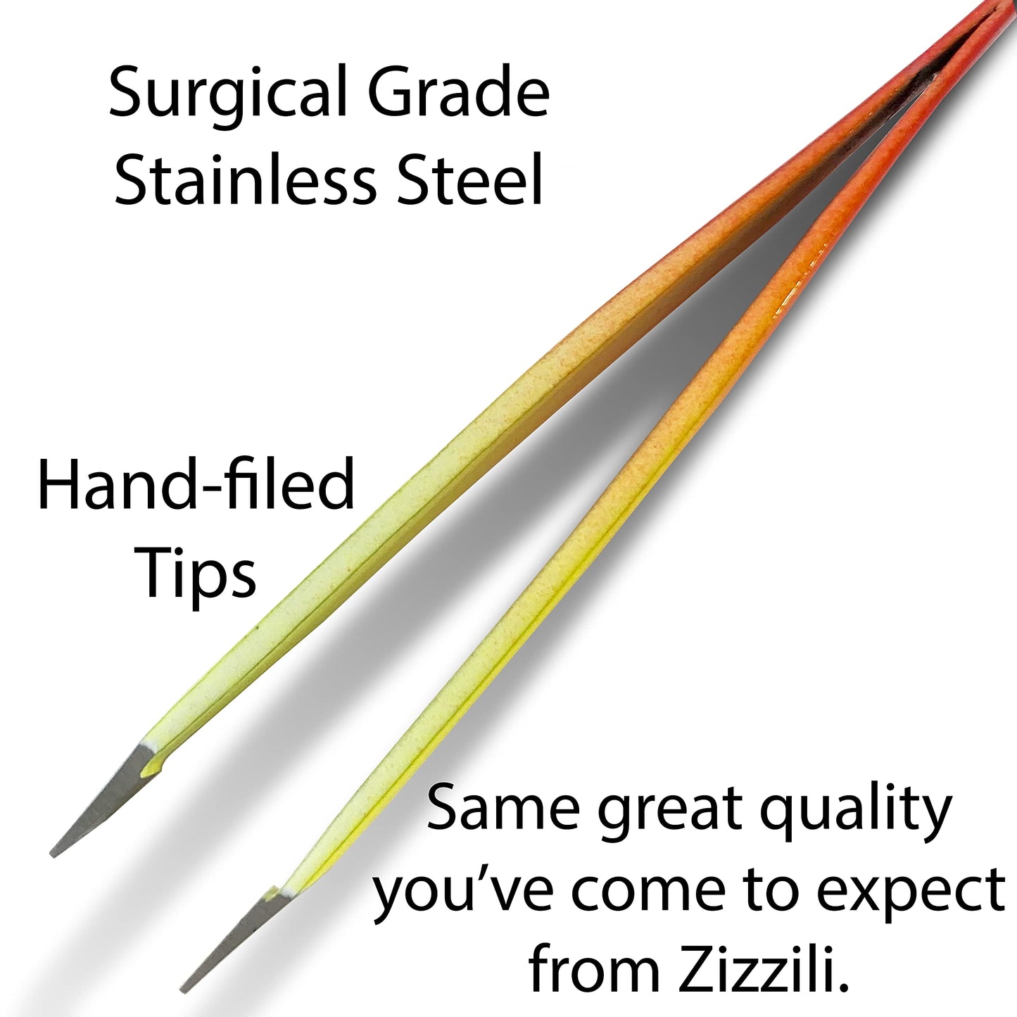 Zizzili Basics Mini Slant Tweezers - Best Tweezers for Eyebrow, Facial Hair Removal and your Precision Needs (Sherbet) Beauty and Personal Care Zizzili Basics