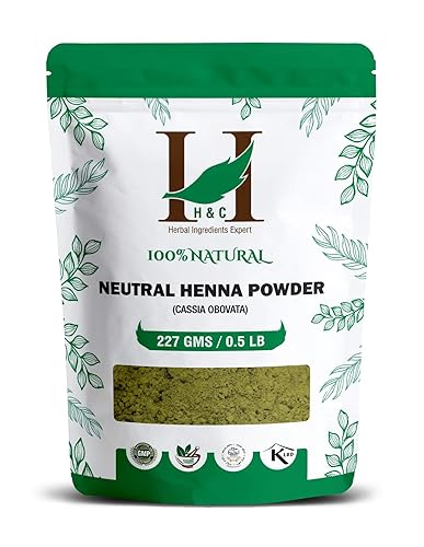 H&C 100% Pure Neutral Henna Powder/Colorless Henna/Senna Powder/Cassia Obovata (227g / (1/2 lb) / 8 ounces) For conditioning your hair without Beauty & Personal Care H&C