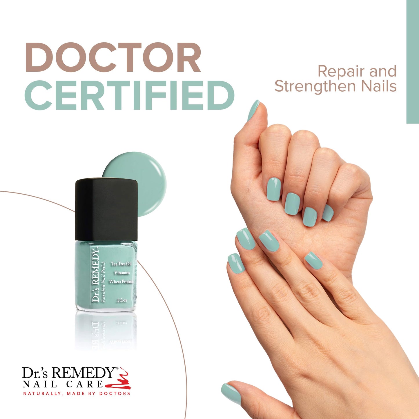 Dr’s Remedy Enriched Nail Polish: Non Toxic, All Natural, and Organic - Doctor Formulated: Strengthens, Restores, Heals, and Protects '24-Free' Beauty & Personal Care Dr.'s Remedy