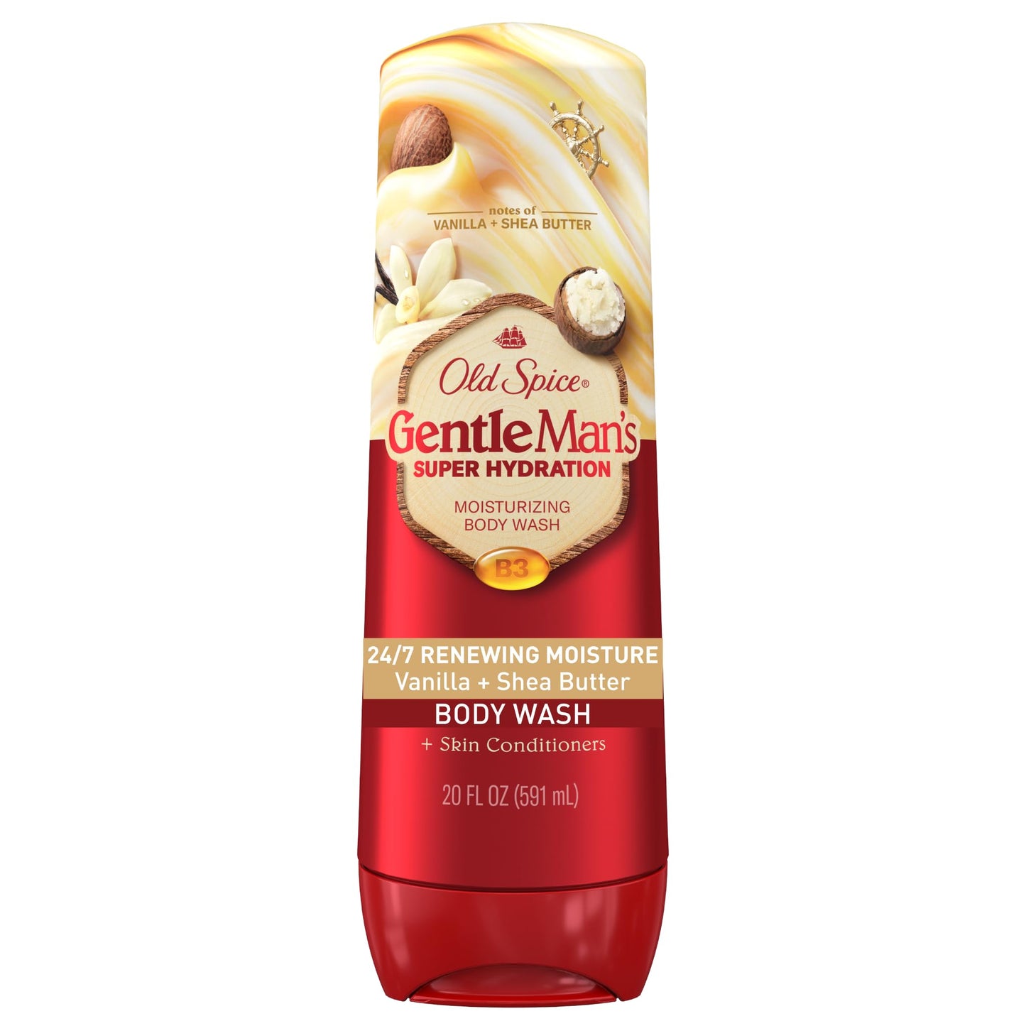 Old Spice Body Wash GentleMan’s Super Hydration for Men, 24/7 Renewing Moisture, Gentle on Skin with Skin Conditioners, Vanilla + Shea Butter Scent Beauty & Personal Care Old Spice