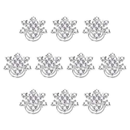 Lurrose 10pcs Spiral Hair Clips Crystal Spiral Hairpins Snowflake Hair Clips Crystal Hair Accessories for Women Bridesmaid Girls Bride Beauty & Personal Care Lurrose