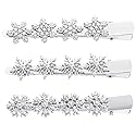 Christmas Snowflake Hair Pin Hairpin Sparkling Rhinestone Winter Snowflake Alligator Hair Clip Xmas Holiday Party Hair Barrette Hair Accessories Beauty & Personal Care YAHPERN