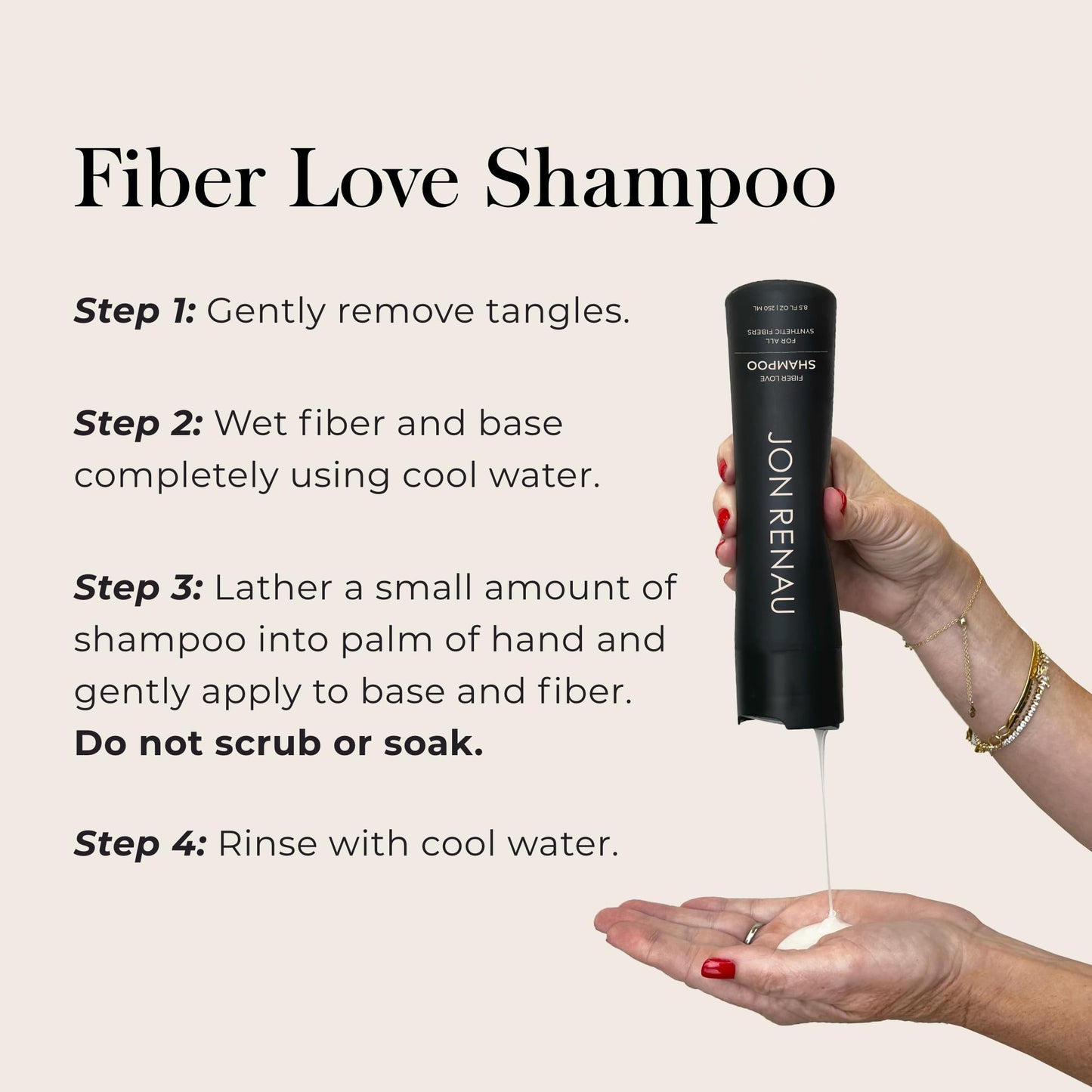 Jon Renau Fiber Love Wig Care Bundle, Synthetic Wig Shampoo and Leave In Conditioning Spray, Sulfate and Paraben Free Wash and Detangling System Beauty & Personal Care Jon Renau