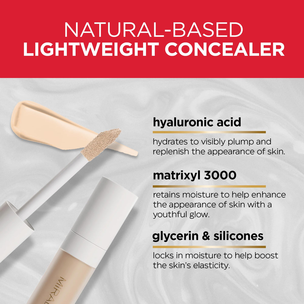 Mirabella Invincible For All Perfecting Under Eye Concealer Full Coverage - Hydrating Makeup Concealer for Dark Circles, Fine Lines & Wrinkles Beauty & Personal Care Mirabella
