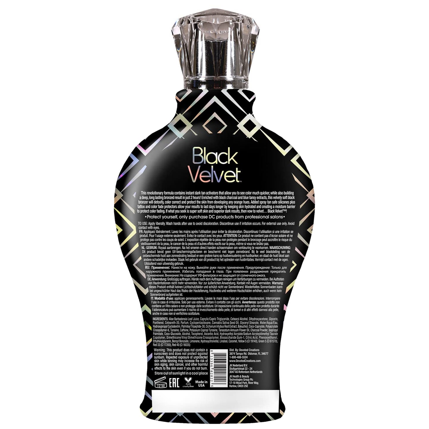 Devoted Creations Black Velvet Anti-Orange Mattifying Black Bronzer Tanning Lotion 12.25 oz Beauty & Personal Care Devoted Creations