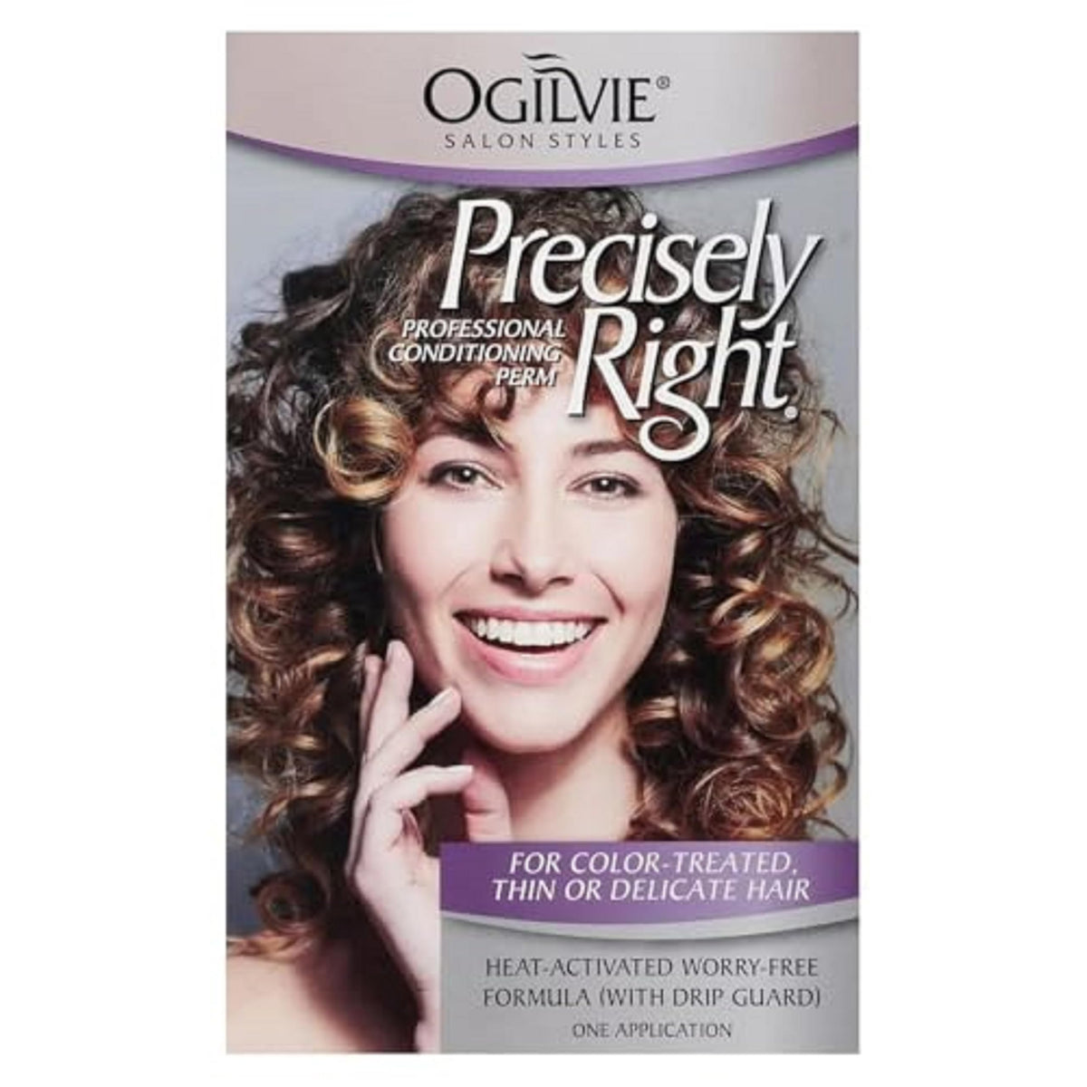 Ogilvie Salon Styles Precisely Right Professional Conditioning Home Perm Kit for Men & Women - For Color-Treated, Thin, Delicate Hair - Heat-activated