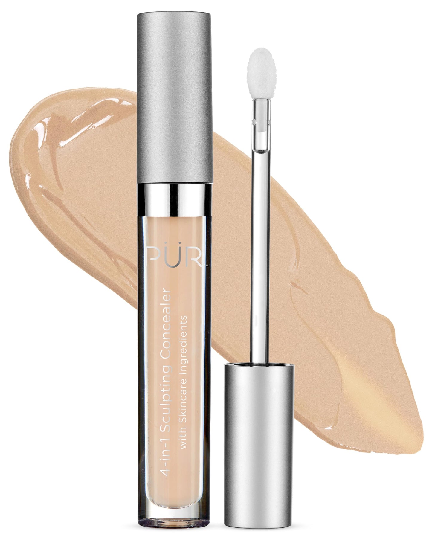 PÜR MINERALS 4-in-1 Sculpting Concealer for Women - Conceals, Brightens, Plumps & Corrects - Hydrating & Moisturizing Makeup Concealer with Medium Beauty & Personal Care PÜR MINERALS