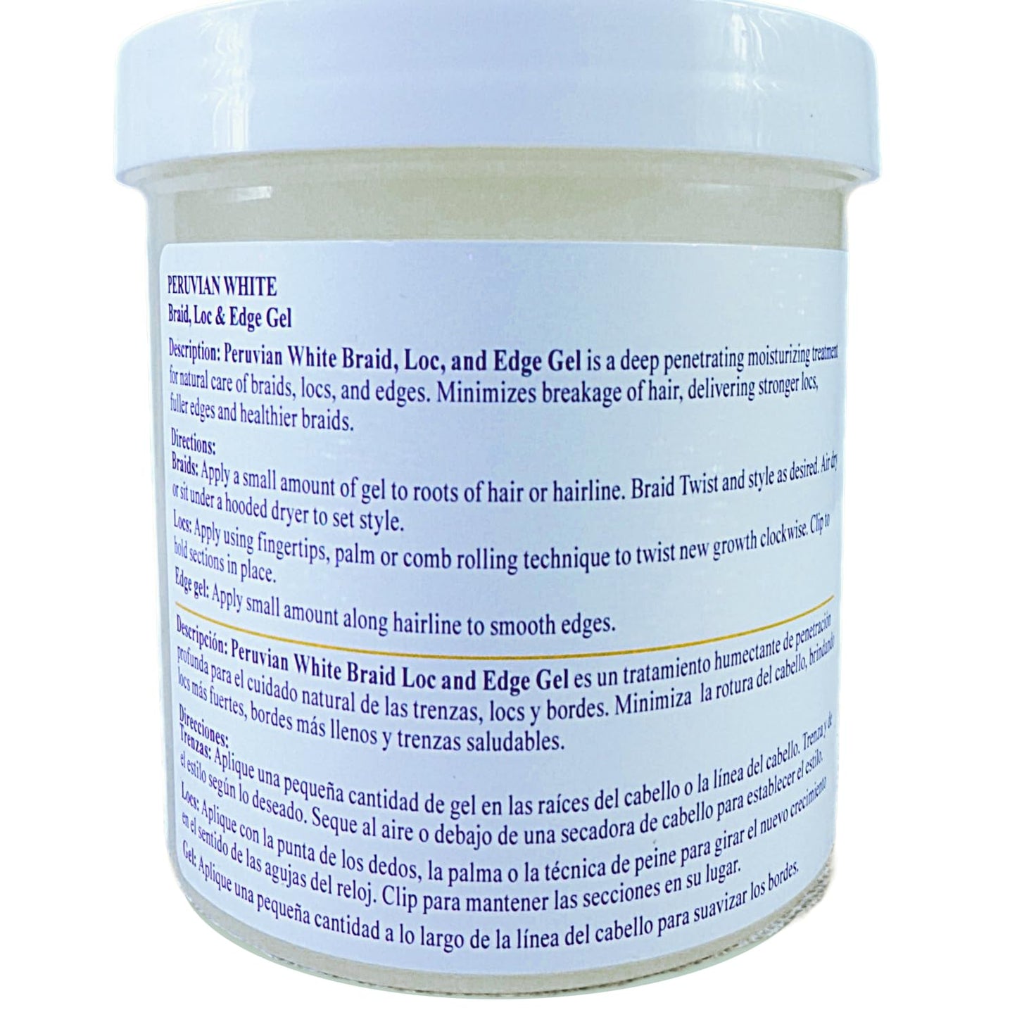 Peruvian white Braids N Lox Gel - Smooths Edges,Locks in Style Beauty & Personal Care Peruvian white