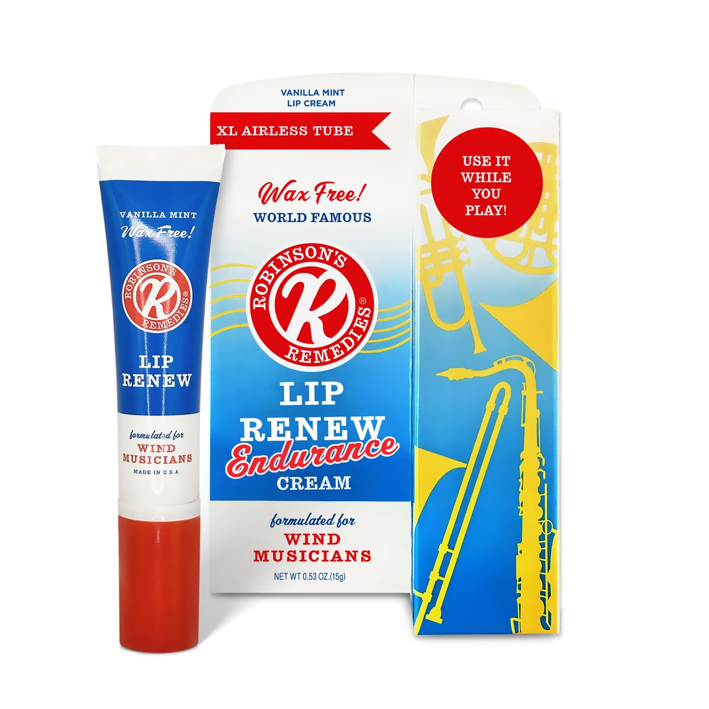 Robinson's Remedies Lip Renew Endurance Cream for Wind Musicians (15ml cosmetic tip airless bottle) Beauty and Personal Care Robinson's Remedies