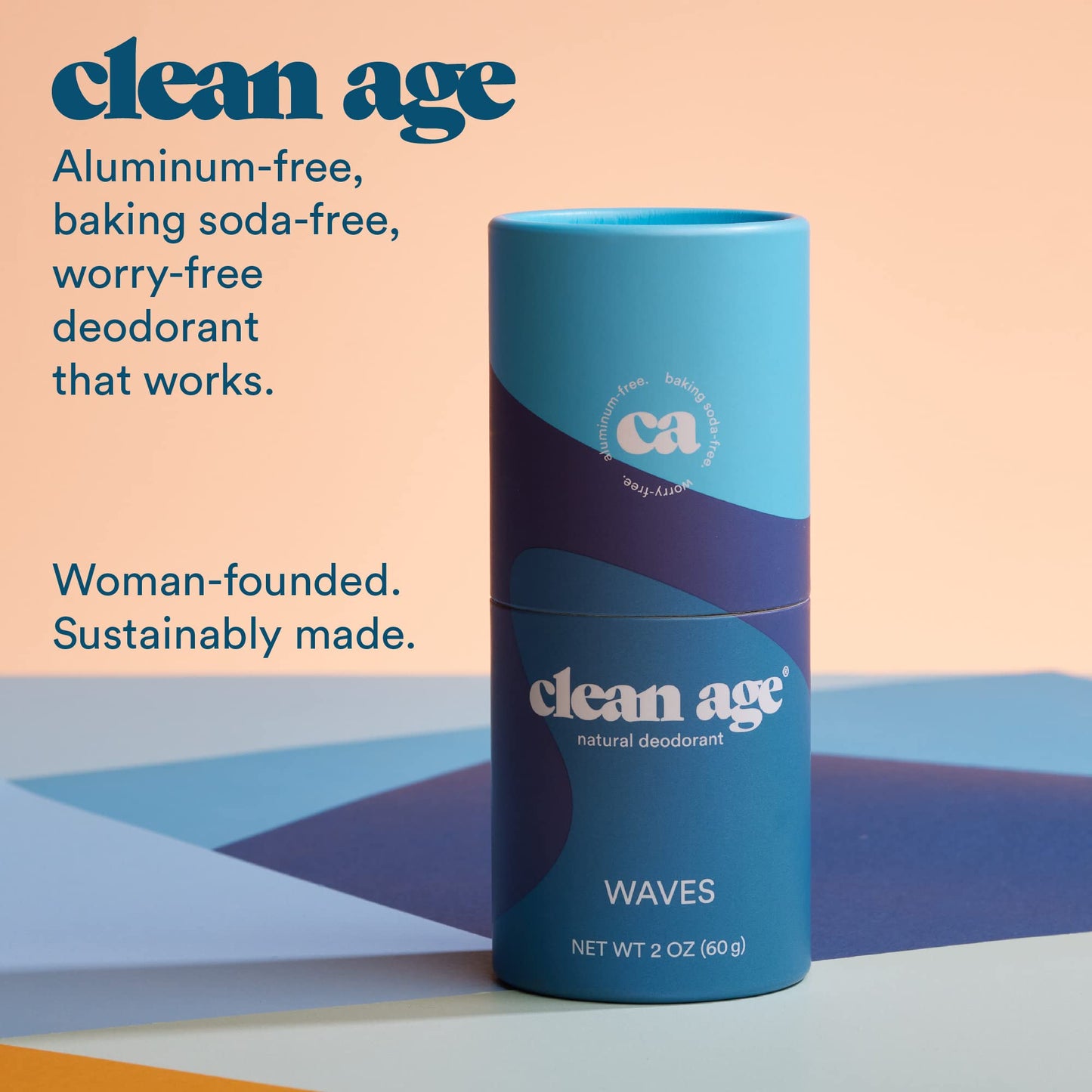 Clean Age Waves Natural Deodorant for Teens - Aluminum Free, Baking soda Free Beauty and Personal Care CLEAN AGE