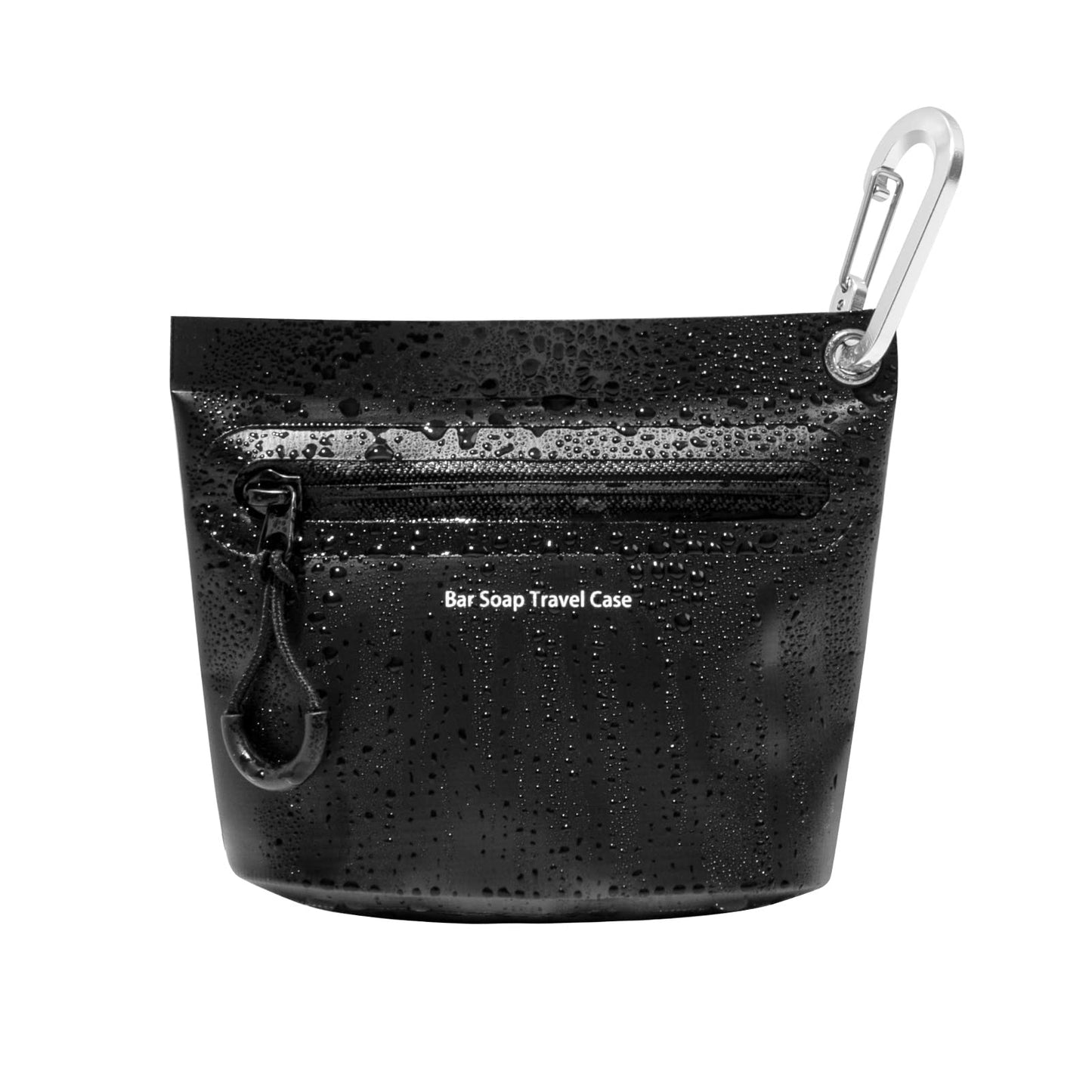 WIROTA Travel Soap Container Bag with Waterproof Zipper and Carabiner Clip Waterproof and Leak Proof Soap Travel Case Travel Accessories (Black) Beauty & Personal Care WIROTA