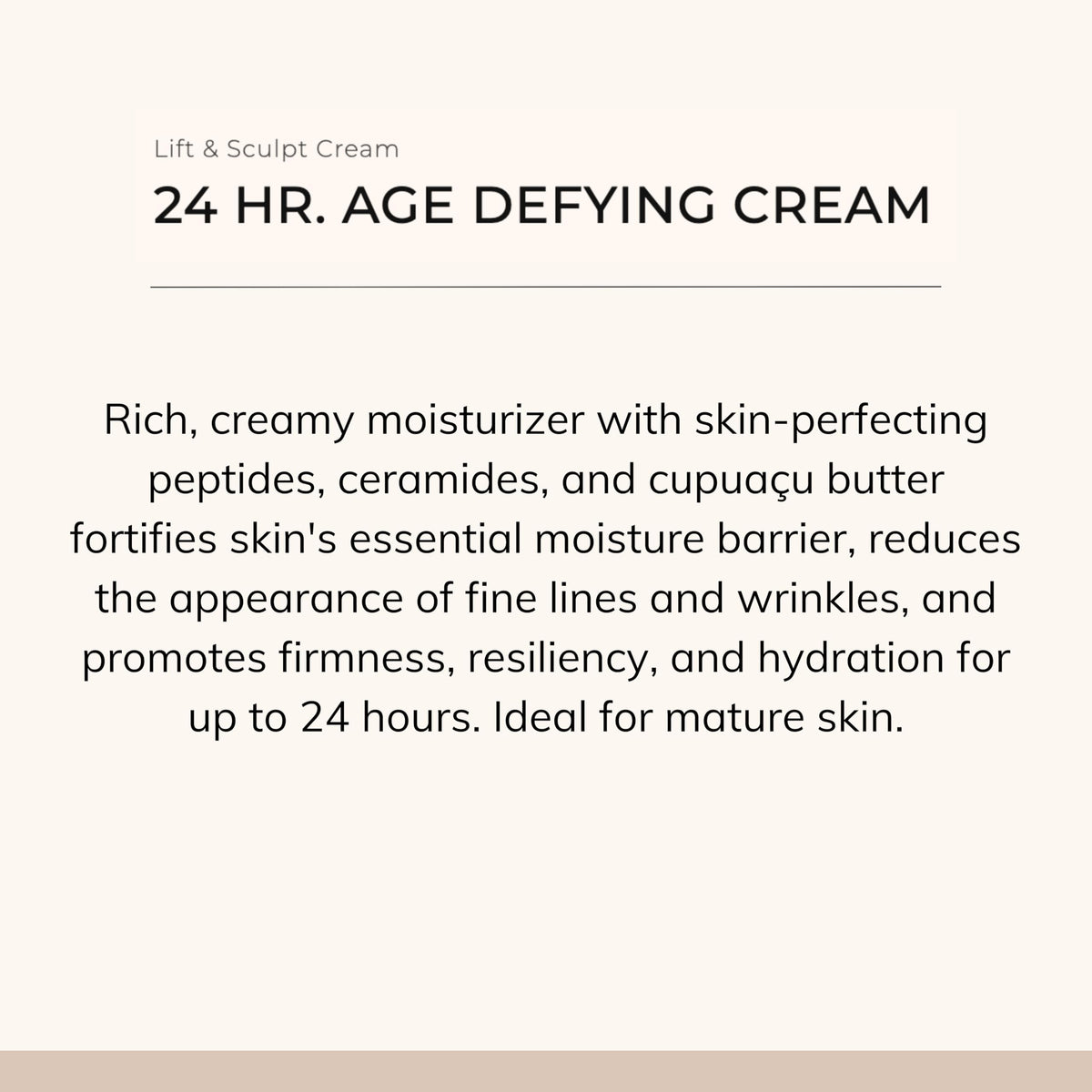 Le Mieux 24 Hr. Age Defying Cream - Hydrating Facial Moisturizer with Hyaluronic Acid & Peptides, Rich Anti-Aging Face Cream, No Parabens or Sulfates