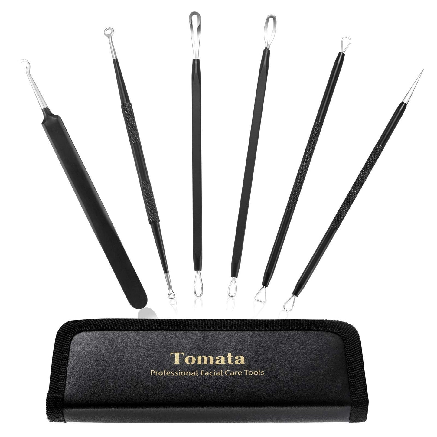Blackhead Remover Pimple Popper Tool Kit - (6 Piece Kit) - Professional Stainless Pimples Comedone Extractor Removal Tool Beauty & Personal Care Tomata