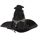 Balck Witch Hat Gothic Rose Tassel Decor Hair Clip Hair Accessories for Halloween Party Beauty & Personal Care LEORX