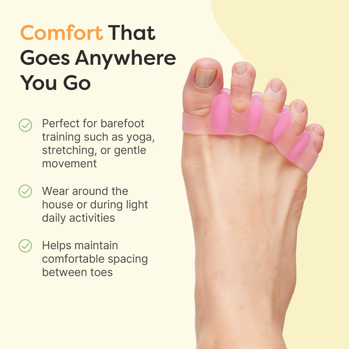 ZenToes Gel Toe Spacers & Separators for Overlapping Toes, 2 Pairs