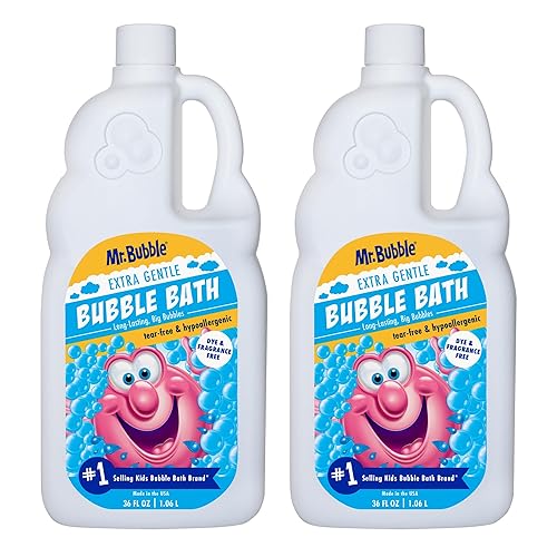 Mr. Bubble Extra Gentle Bubble Bath - Hypoallergenic, Tear Free Bubble Bath Solution Perfect for Sensitive Skin (Pack of 2 Bottles, 36 fl oz Each) Beauty & Personal Care Mr. Bubble