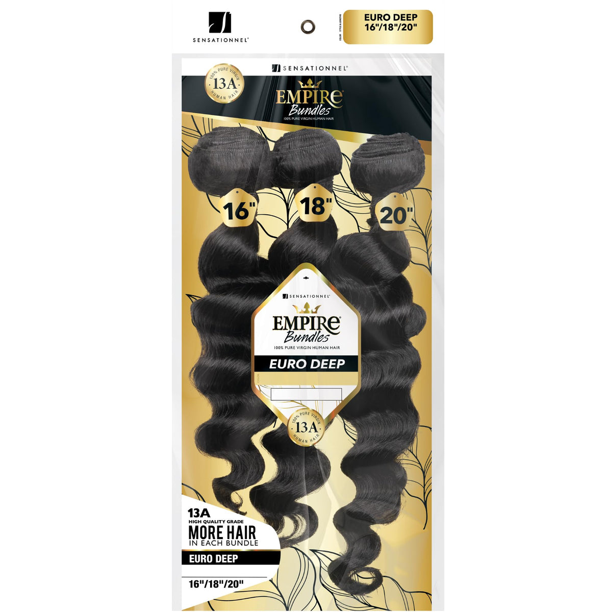 Sensationnel Empire Bundles Multi-Euro Deep,14 16 18 inch, NATURAL/BLACK