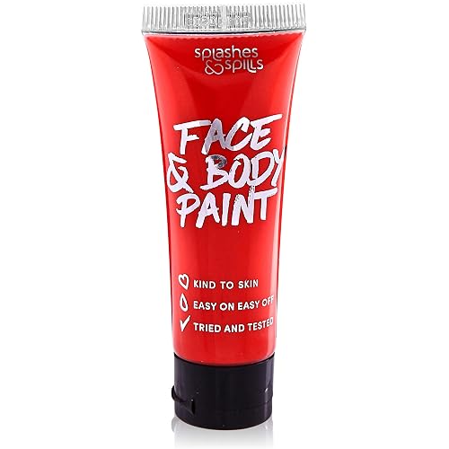 Face and Body Paint Cream, 30ml - Pretend Costume and Dress Up Makeup by Splashes & Spills (Red) Beauty & Personal Care splashes & spills