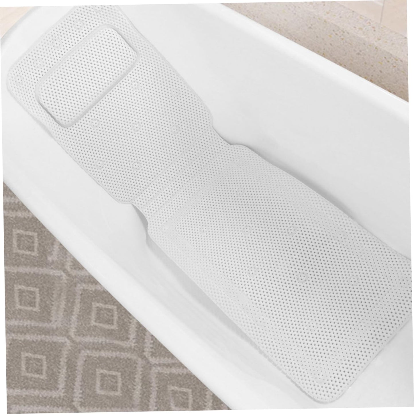 Pesoncarl Bathtub Pillows, Full Body Bath Pillow 50x14 Soft Long Bath Pillow Non-Slip Bath Pillows for Tub Cozy PVC Full Body Pillow with Suction Cups Beauty and Personal Care Pesoncarl