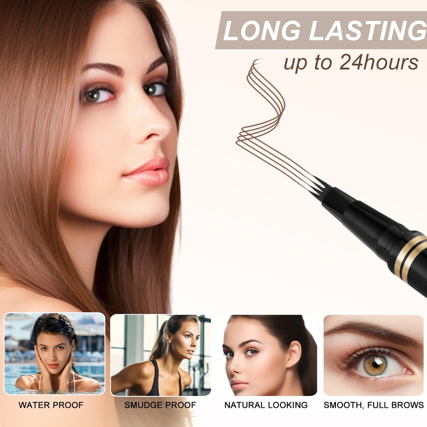 Eyebrow Pen,2-in-1 Waterproof Eyebrow Pencil with 4 Tip Microblading Brow Pen and Ultra-Precise Brow Pencil,with Dual-ended Eyebrow Brush,Eyebrow… Beauty & Personal Care LAVONE