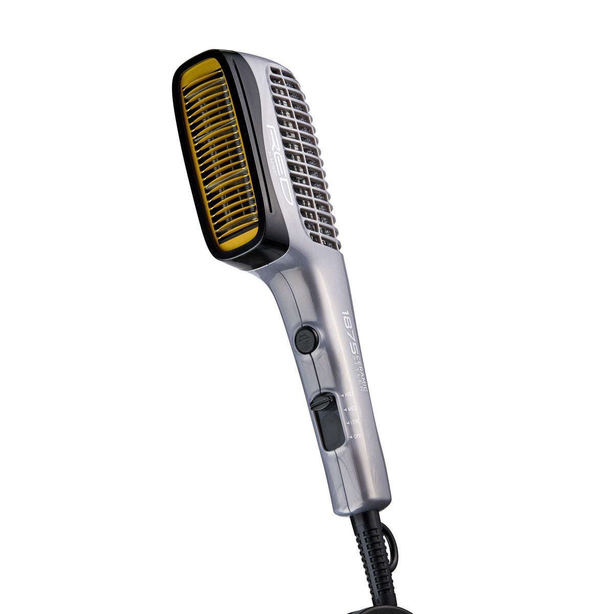 Red by Kiss 1875 Ceramic Ionic Hair Styler, Blow Dry Comb with 3 Attachments Including Detangler Pik, 4 Heat Settings & Cool Shot for Fast Drying,