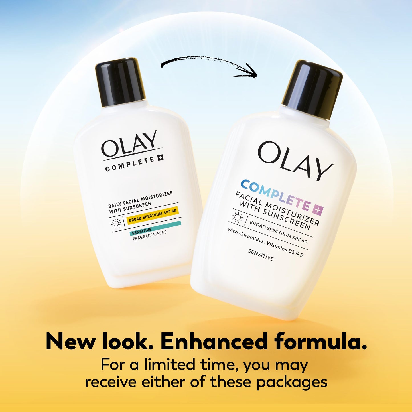 Olay Complete+ Face Moisturizer with Sunscreen SPF 40, For Sensitive Skin, Broad Spectrum Sun Protection, Fragrence-Free - No White Cast on All Tones Beauty & Personal Care Olay