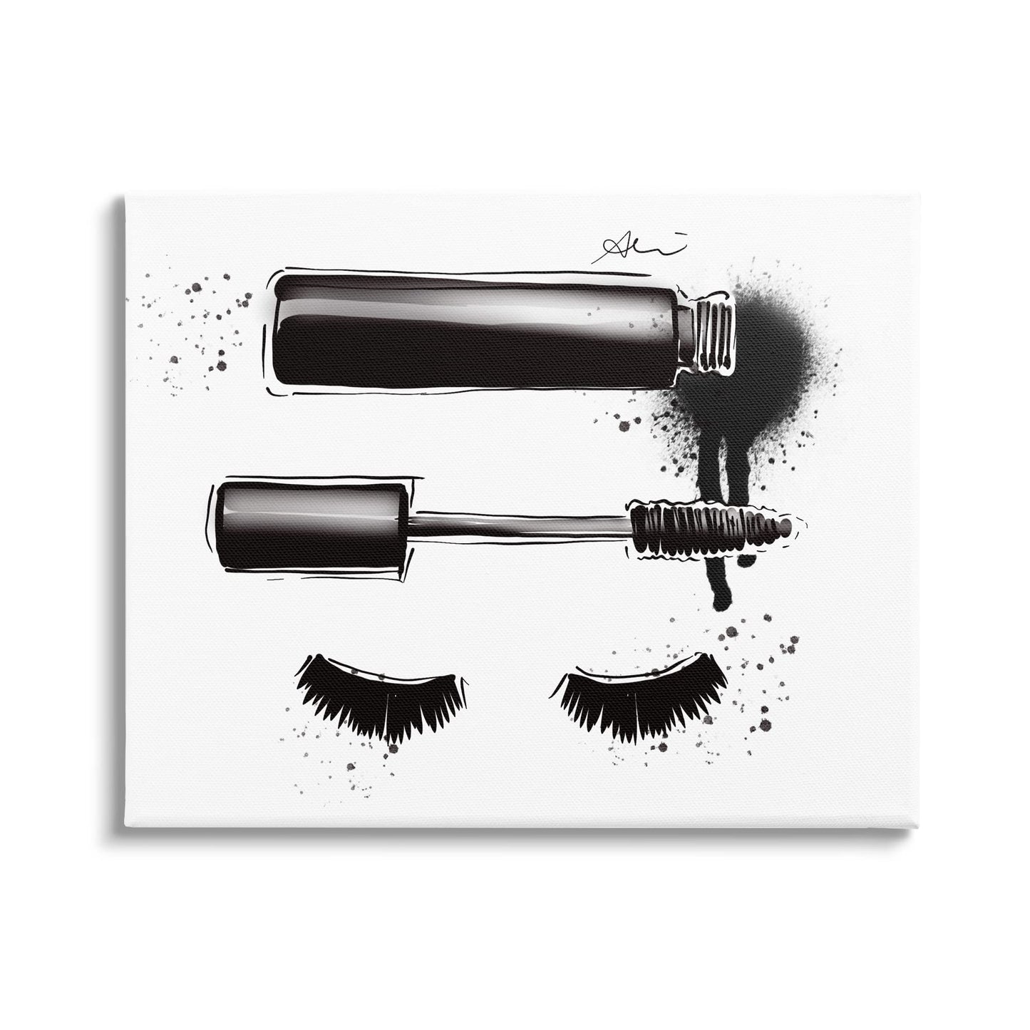 Stupell Industries Glam Mascara Lashes Makeup Canvas Wall Art, Design by Alison Petrie Beauty & Personal Care Stupell Industries