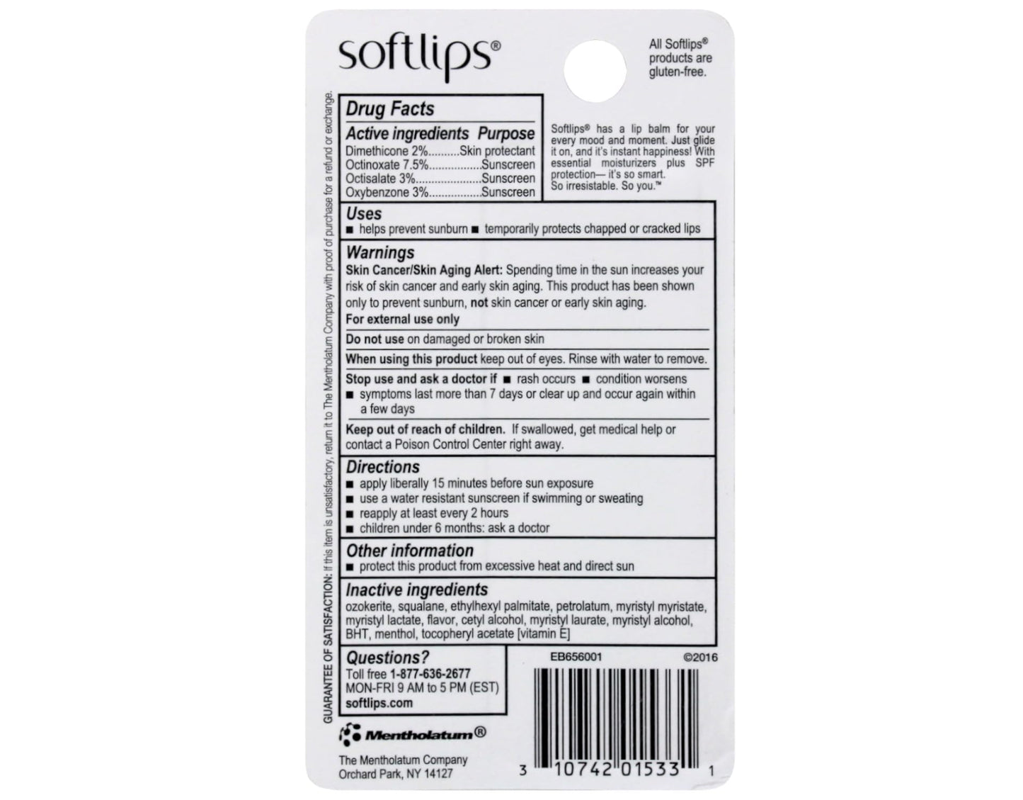 Softlips Watermelon Gluten-Free, Twin Pack Lip Protectant Sunscreen SPF 20, 0.07 oz Each (Pack of 3) Beauty and Personal Care SoftLips