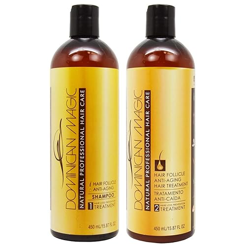 Dominican Magic Hair Follicle Anti-Aging Shampoo & Treatment 15.87oz Duo "Set" Beauty & Personal Care DOMINICAN MAGIC