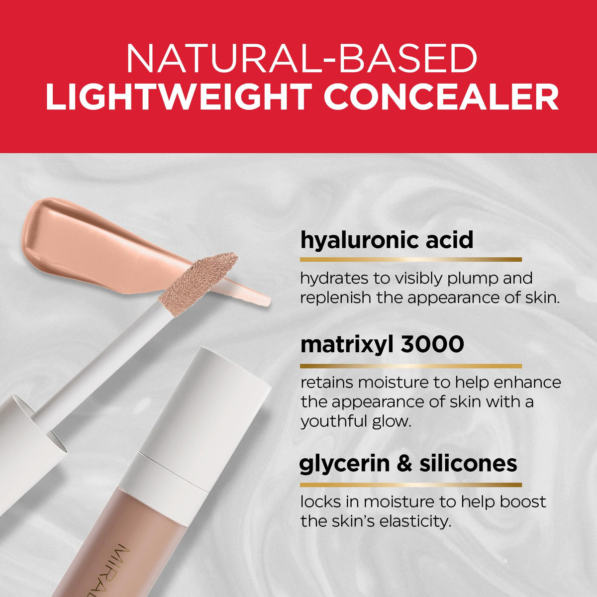 Mirabella Invincible For All Perfecting Under Eye Concealer Full Coverage - Hydrating Makeup Concealer for Dark Circles, Fine Lines & Wrinkles Beauty & Personal Care Mirabella