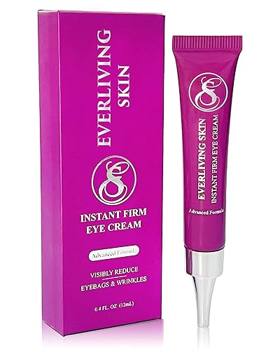 Everliving Skin Instant Firming & Tightening Eye Cream (12 ml) - Temporarily Reduces Under-Eye Bags, Puffiness, Wrinkles & Fine Lines for a Youthful Beauty & Personal Care Everliving Skin