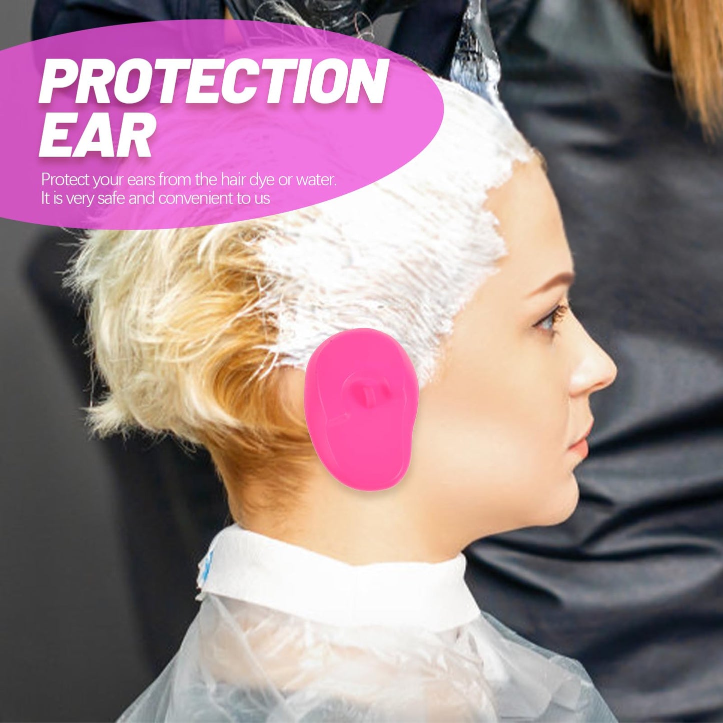 Beavorty Hair Styling Accessories 3 Pairs Silicone Ear Covers Hair Dye Ear Cover Protector Hair Perm Oil Shield Anti-Staining Earmuffs Protector Beauty and Personal Care Beavorty