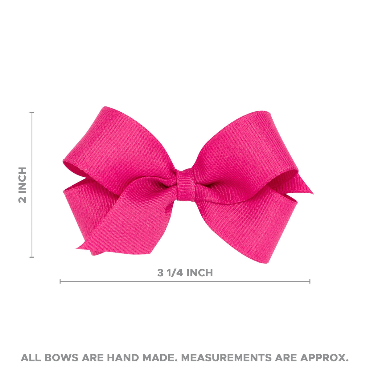 Wee Ones Girls' Classic Velvet Hair Bow on a WeeStay No-Slip Hair Clip, Satin Lining, For All Hair Types, Mini, Black