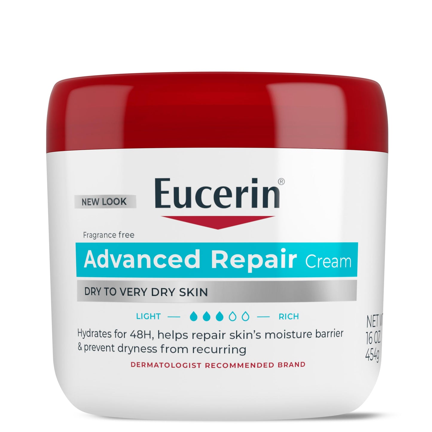 Eucerin Advanced Repair Body Cream, Urea Enriched, Unscented Body Cream for Dry Skin With Triple Moisturizing Complex, 16 OZ Jar Beauty & Personal Care Eucerin
