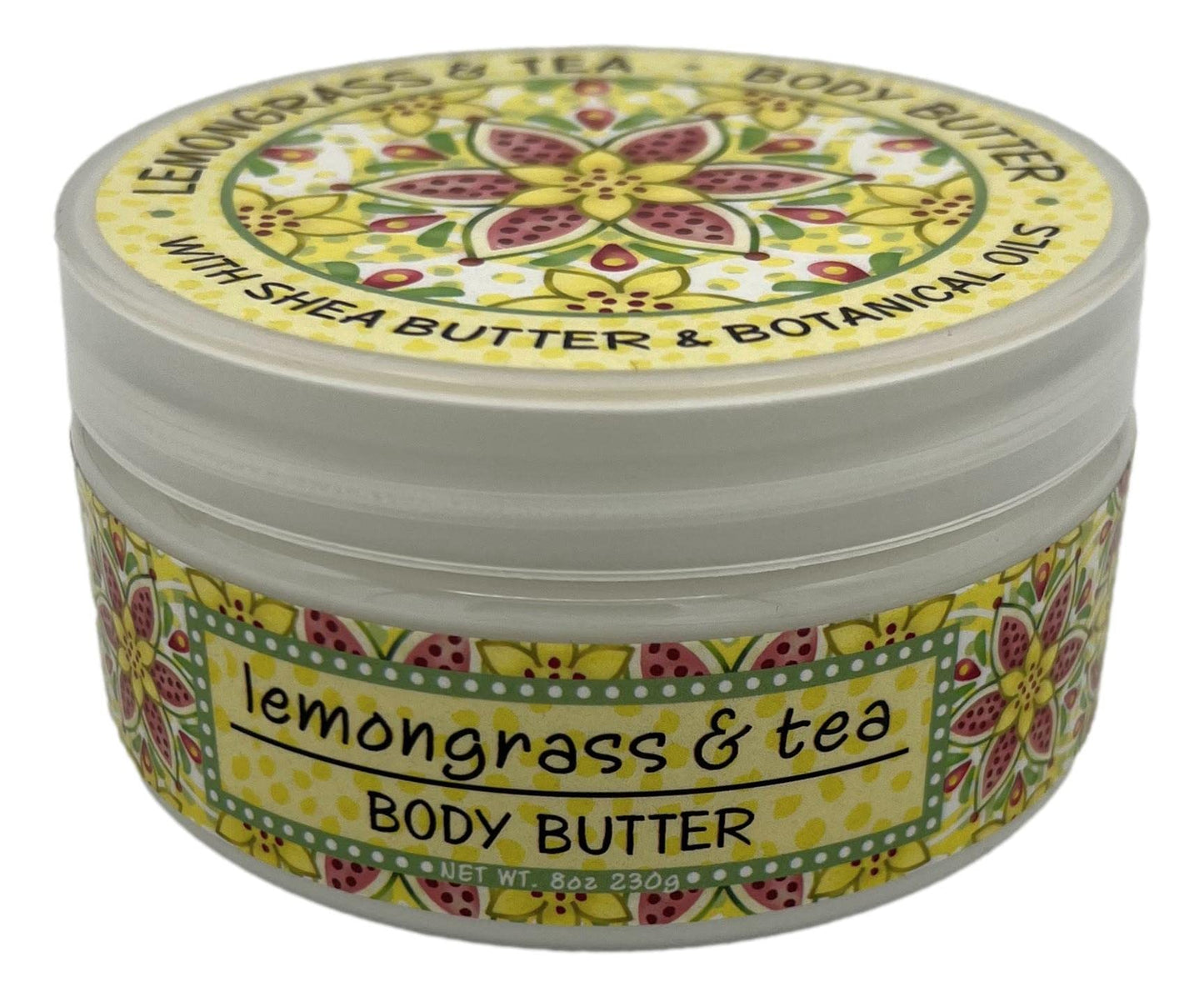 Greenwich Bay Trading Company, Lemongrass and Tea, Shea and Cocoa Butter Body Butter - From the Garden Collection - 8 Ounce Tub Beauty & Personal Care Greenwich Bay