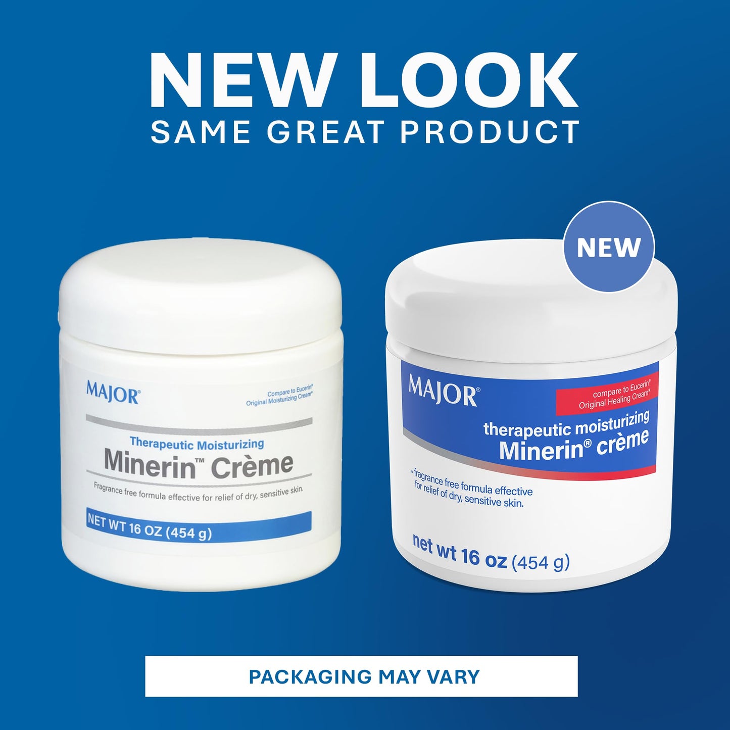 MAJOR Therapeutic Moisturizing Minerin Créme - Body Cream Moisturizer for Dry Skin - Fragrance-Free - 16 Oz. (2 Pack) Beauty & Personal Care MAJOR