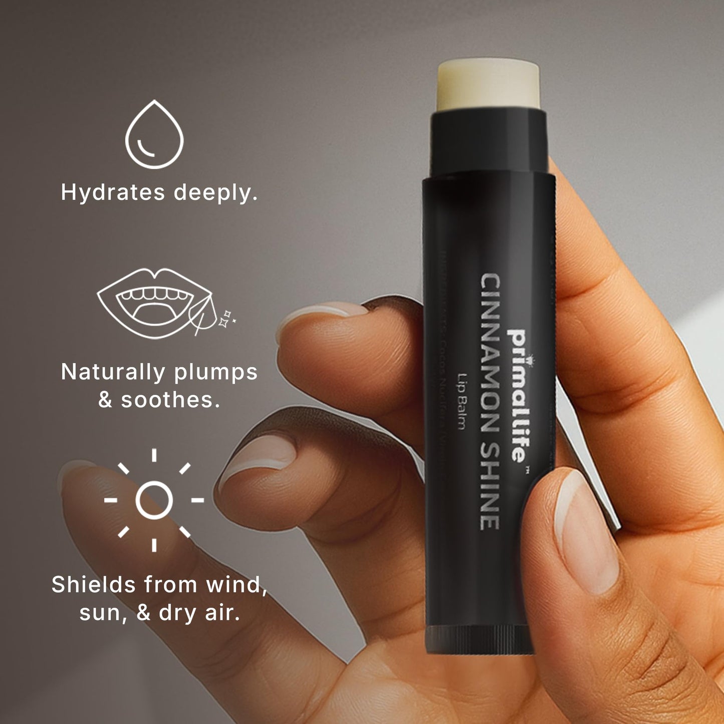 Primal Life Organics - Lip Balm, Hydrating Lip Care with Shea Butter, Beeswax, Coconut Oil, All-Day Moisturizing (Cinnamon) (Non-Tinted, 0.15 Ounce Beauty & Personal Care Primal Life Organics