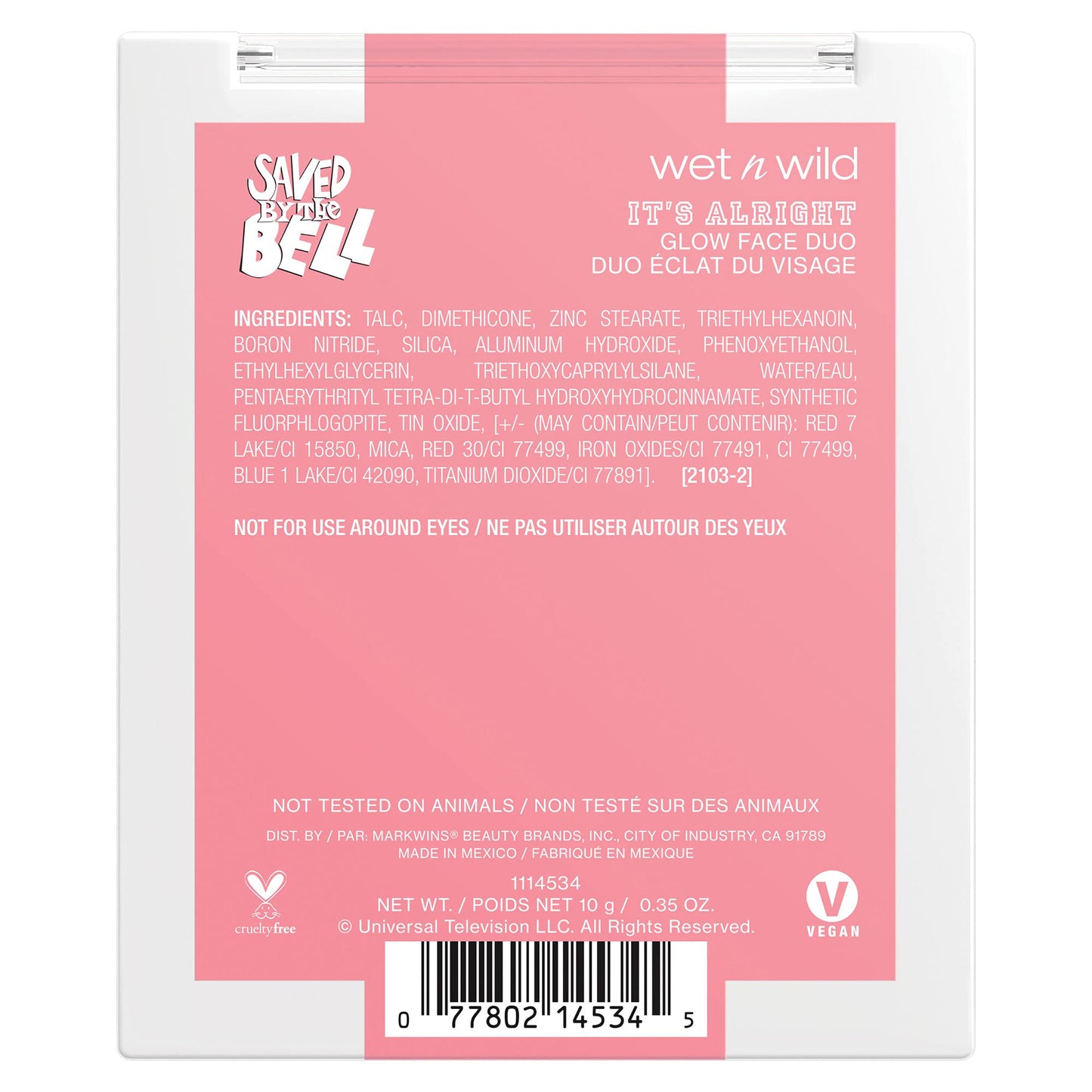 wet n wild Saved By The Bell Highlighter & Illuminator Glow Face Duo, Buttery Soft Shimmer Powder, Buildable & Blendable Radiance, Infused Beauty & Personal Care wet n wild
