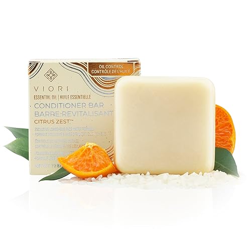 Viori Citrus Zest Essential Oil Conditioner Bar Made with Rice Water - Handcrafted All Natural Organic Conditioner Beauty & Personal Care Viori