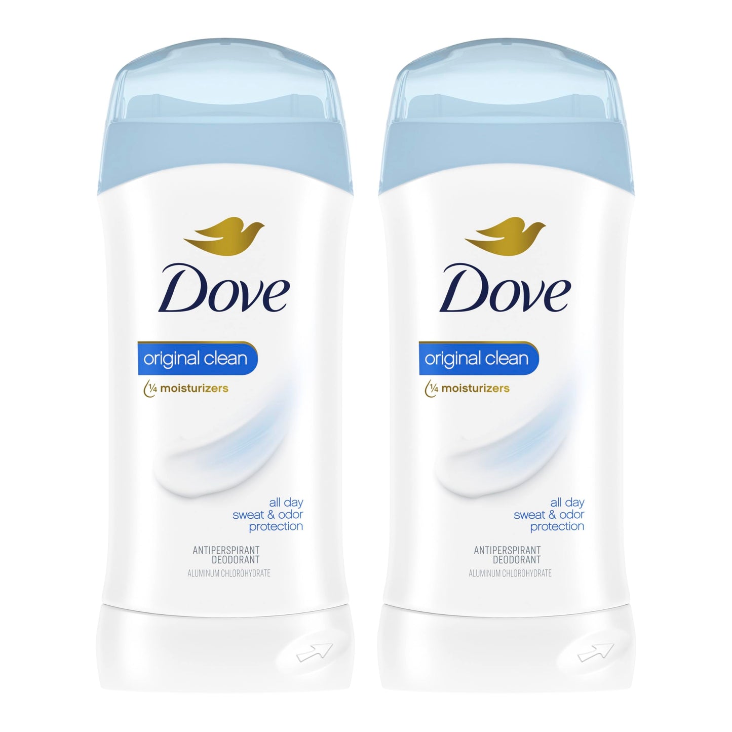 Dove Antiperspirant Stick, All Day Sweat Control, Kind to Skin, Alochol Free, Scent: Original Clean, Size: 2.6 oz (2 Pack) Beauty and Personal Care Dove