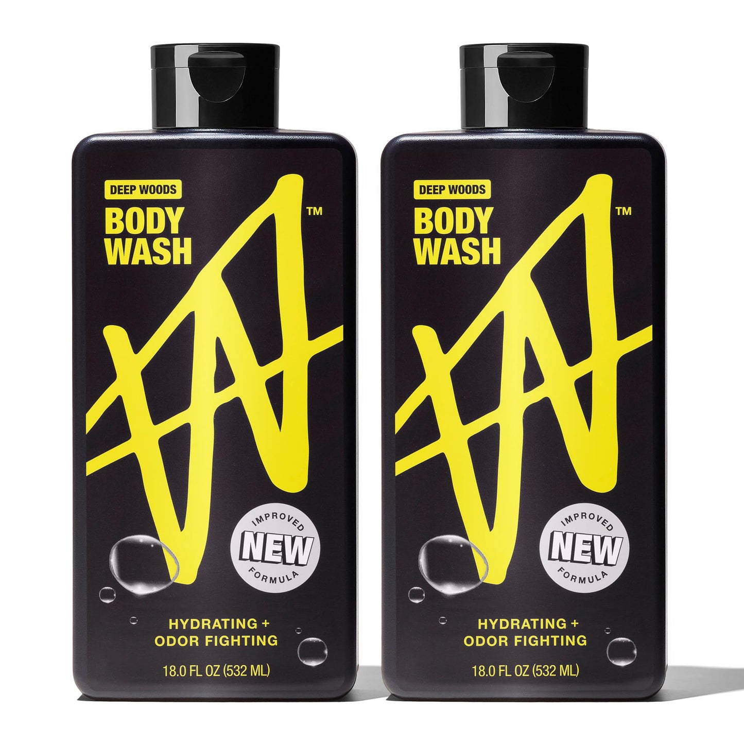 W By Jake Paul Body Wash for Men, Odor Fighting, Deep Cleaning Shower Gel, Hydrating Mens Bodywash, Deep Woods Scent, 2 Pack, 18 fl oz Beauty & Personal Care W