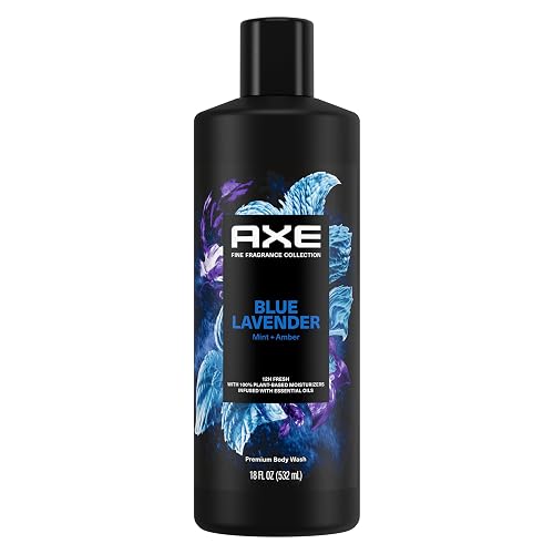 AXE Fine Fragrance Collection Body Wash For Men Blue Lavender 12h Refreshing Scent Shower Gel Infused with Lavender, Mint, and Amber Essential Oils 18 Beauty & Personal Care AXE